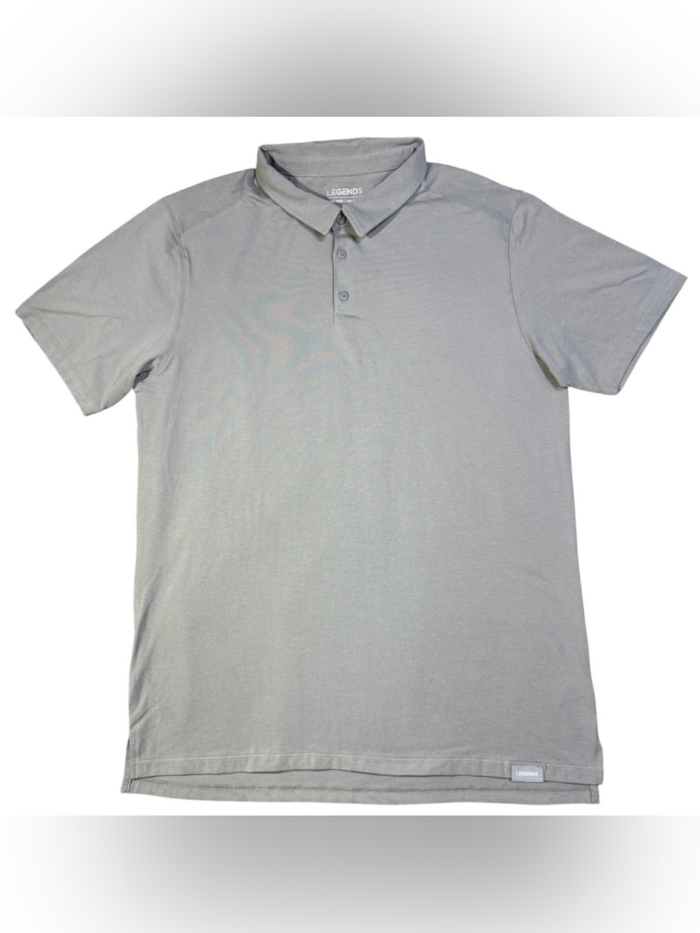 LEGENDS Aviation Golf Polo Mens XL Grey Short Sleeve Cotton Lyocell Active Shirt